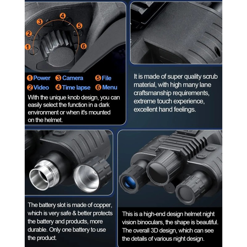 Прилад нічного бачення FMA NV-880 8x16MP 1080P HD WiFi 850nm та кріплення L4G2 (2178744797)