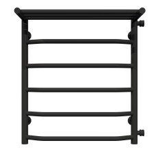 Рушникосушарка водяна Трапеція з полицею П6 500х600 Deffi Чорний (C.TP.60.50.6.B.C)