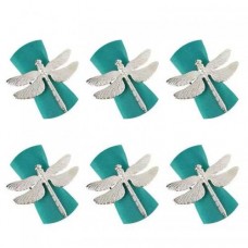 Набір кілець для серветок Бабка Світ текстилю Сріблястий 6 шт