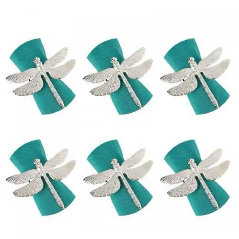 Набір кілець для серветок Бабка Світ текстилю Сріблястий 6 шт