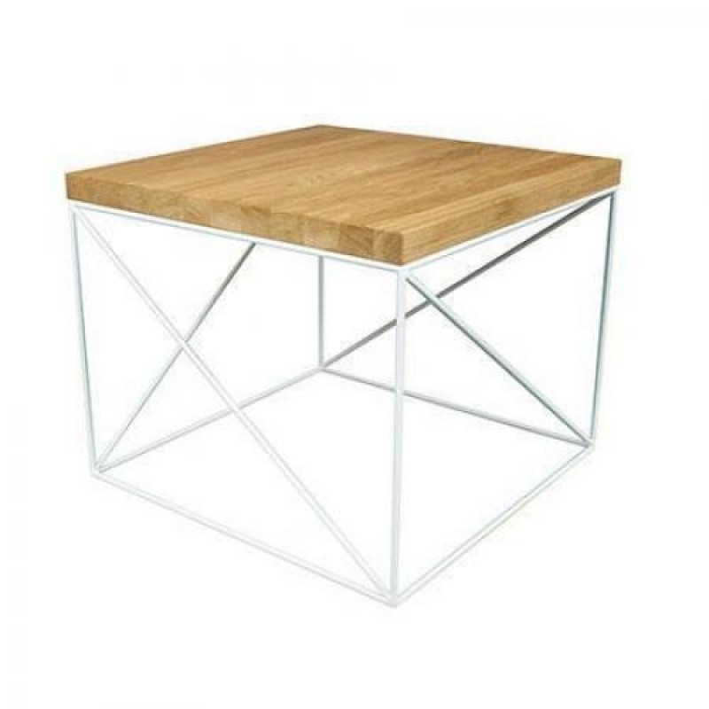 Кавовий журнальний столик у стилі Loft NS-647 530x500x450 мм Белый