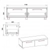 Тумба під телевізор ТВ-2 Компаніт МГ-2 сонома+німфея альба в інтернет супермаркеті PbayMarket!