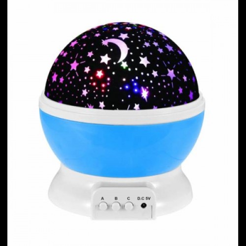 Ночник Star Master Dream Rotating Plus світильник проектор зоряного неба з USB кабелем Білий з синім (210PO169)