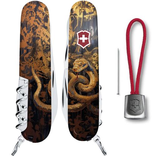 Складаний ніж Victorinox Climber Zodiac Золота дерев'яна змія 91 мм Різнокольоровий (1.3703.3_Z4240pk) Складаний ніж Victorinox Climber Zodiac Золота дерев'яна змія 91 мм Різнокольоровий (1.3703.3_Z4240pk)