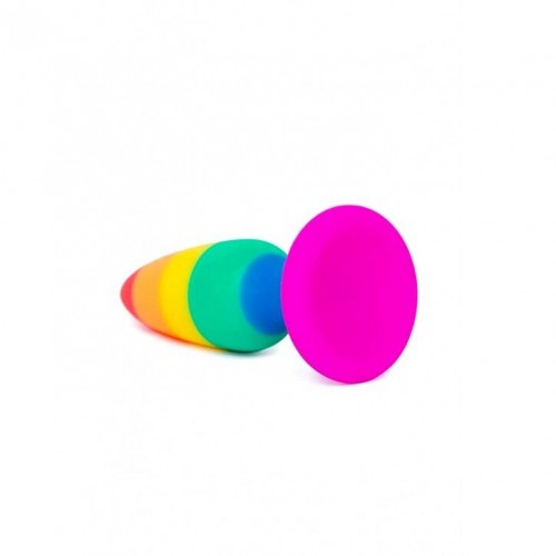 Силіконова анальна пробка Wooomy Hiperloo Silicone Rainbow Plug L, діаметр 3,9 см, довжина 13,1 см в інтернет супермаркеті PbayMarket!