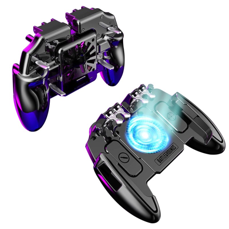 Бездротовий геймпад тригер для смартфонів Union PUBG Mobile M 11 з вентилятором та акумулятором на 800 mAh + напальчники