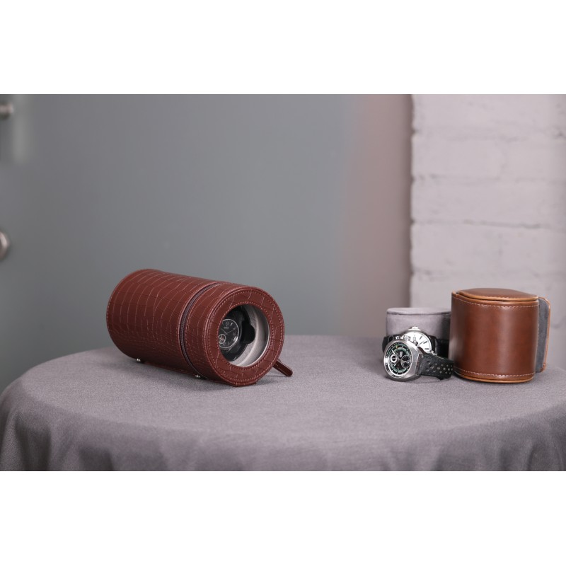 Скринька Salvadore для підзаводу 1 годинника Коричневий JA/CROC/1302/BRL