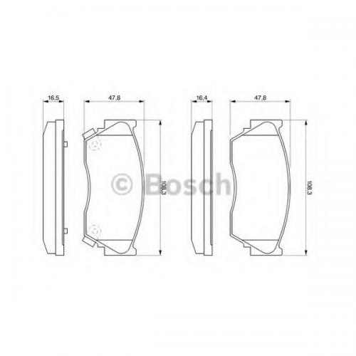 Гальмівні колодки Bosch передні дискові NISSAN 100NX/Pulsar/Sentra/Sunny 0986460997 в інтернет супермаркеті PbayMarket!