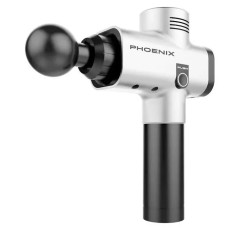 Масажер ударний тригерних точок Phoenix A2 4 насадки кнопковий Сірий (2044847988)