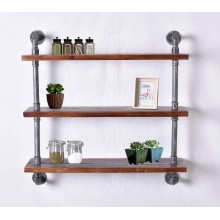 Полиці навісні з труб GoodsMetall у стилі LOFT 700х800х200 ПТ5