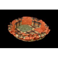 Лежак (лежанка) для котів та собак (з рюшею) Мур-Мяу №2 Коричневий Лежак (лежанка) для котів та собак (з рюшею) Мур-Мяу №2 Коричневий