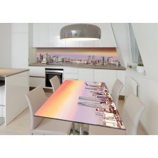 Наклейка 3Д вінілова на стіл Zatarga «Діловий квартал» 600х1200 мм для будинків, квартир, столів, кав'ярень