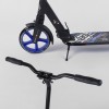 Самокат алюмінієвий Best Scooter з PU колесами, 2 амортизаторами Black/Blue (92088)