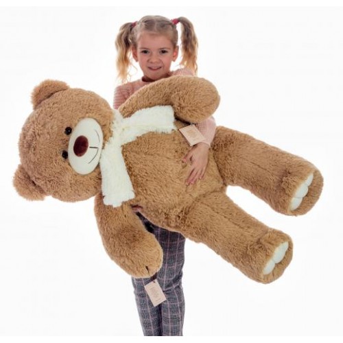 Плюшевий ведмедик Mister Medved з шарфиком Денні 110 см Латте (095) Плюшевий ведмедик Mister Medved з шарфиком Денні 110 см Латте (095)