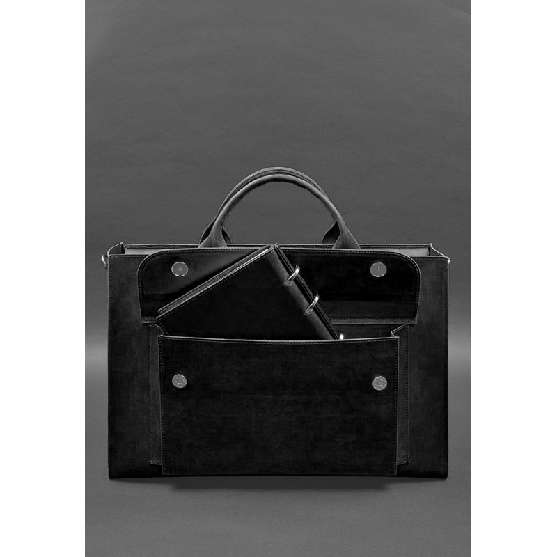 Шкіряна сумка для ноутбука та документів Універсальна синя Crazy Horse BlankNote