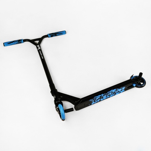 Самокат трюковий пеги алюмінієвий диск та дека колеса Best Scooter Reactor HIC-система PU Black and blue (112770)
