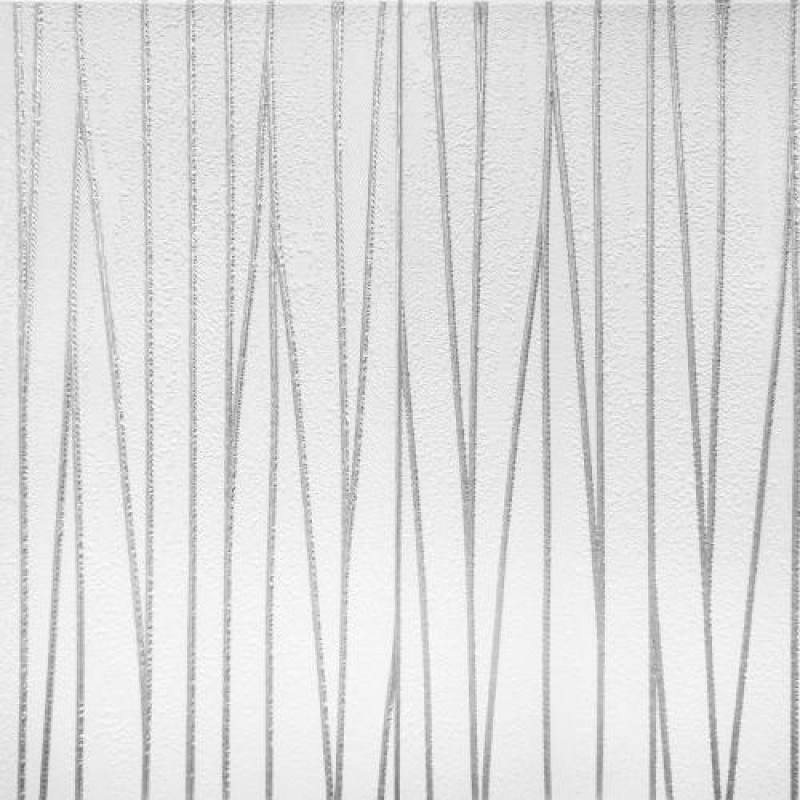 Самоклеюча 3D панель Sticker Wall SW-00001185 Срібні стрічки 700х700х5мм