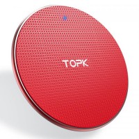 Бездротовий зарядний пристрій Topk Wireless Charger B01W Red (4129546872) Бездротовий зарядний пристрій Topk Wireless Charger B01W Red (4129546872)