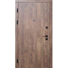 Двері вхідні в квартиру Квадро Ваш ВиД Спил дерева коньячний 860,960х2050х75 Ліве/Праве