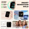 Смарт-годинник жіночий UWatch Sensation Gold 2 ремінця Золотий (3180)