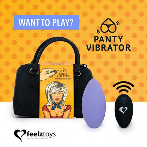 Вібратор в трусики FeelzToys Panty Vibrator Purple з пультом ДК, 6 режимів роботи, сумочка-чохол в інтернет супермаркеті PbayMarket!