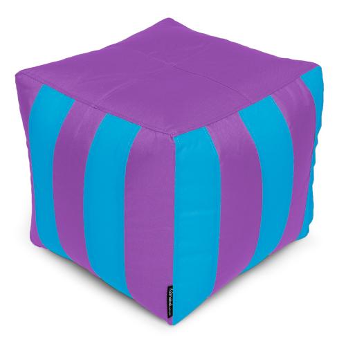 Пуф Кубик Смугастий Оксфорд 40х40 Студія Комфорту Блакитний + Фіолетовий Пуф Кубик Смугастий Оксфорд 40х40 Студія Комфорту Блакитний + Фіолетовий