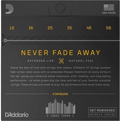 Струни для акустичної гітари D'Addario XTAPB1256 XT Phosphor Bronze Light Top/Medium Bottom 12/56 Струни для акустичної гітари D'Addario XTAPB1256 XT Phosphor Bronze Light Top/Medium Bottom 12/56