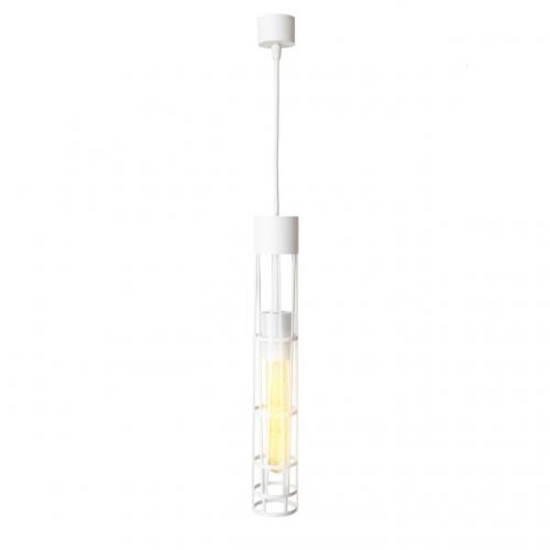 Світильник підвісний MSK Electric Flow у стилі лофт під лампу Е27 білий NL 6040 WH