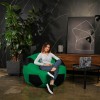 Крісло мішок М'яч Оксфорд 120см Студія Комфорту Великий Зелений + Чорний