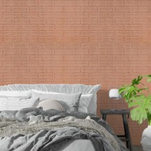 Самоклеюча 3D панель під цеглу Кава з молоком 700х770х5мм SW-00001801 Sticker Wall