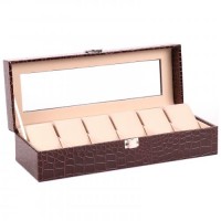 Шкатулка для зберігання годинників Craft 6PU.CROC.BR Коричневий