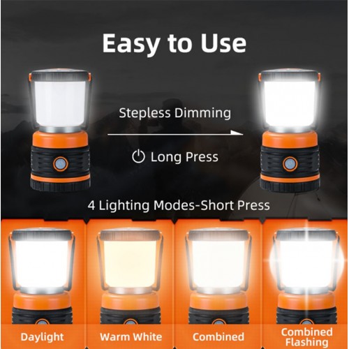 Ліхтар кемпінговий T39 SuperFire 850 Lumen IP45 Black-Orange Ліхтар кемпінговий T39 SuperFire 850 Lumen IP45 Black-Orange