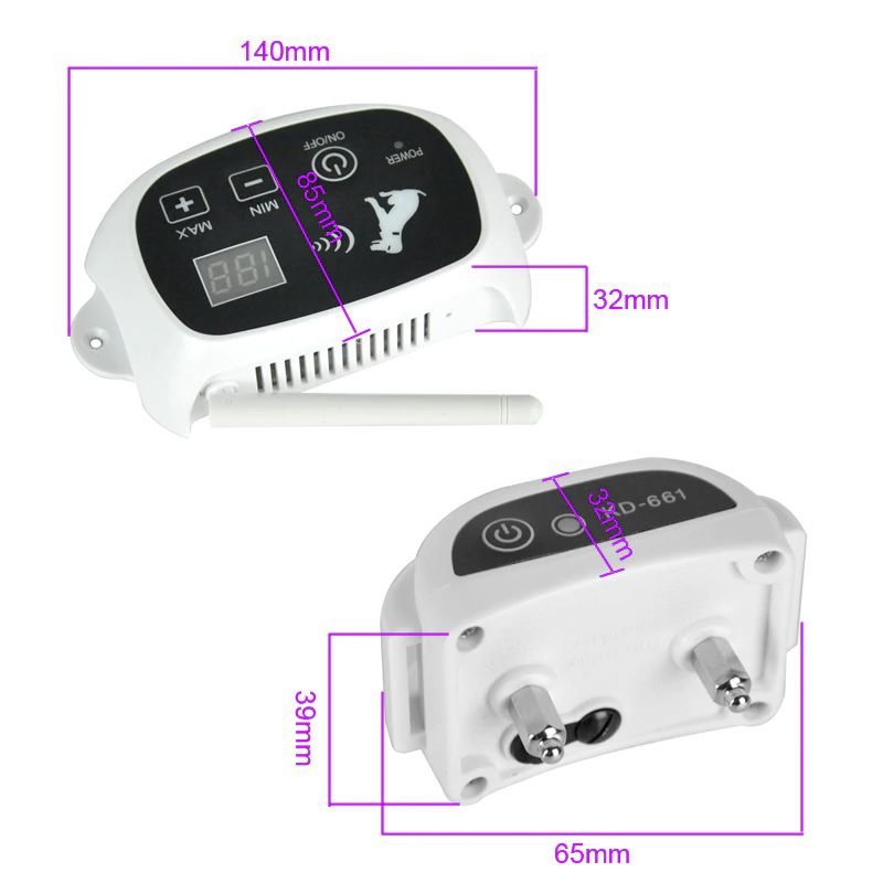 Бездротовий електронний паркан для собак Pet KD-661 з 1-м нашийником, білий