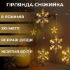 Гірлянда-штора Lugi Зірки та сніжинки розмір 3*1м 12 фігур жовтий (1733063Y) в інтернет супермаркеті PbayMarket!