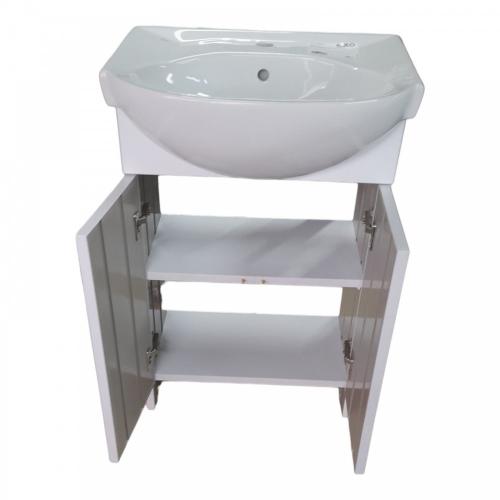 Тумба Mikola-M Магнолія пластикова з умивальником CERSANIT Cersania 50 см