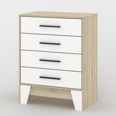 Комод Тиса Мебель 117 Дуб сонома Білий 95x40x102 см