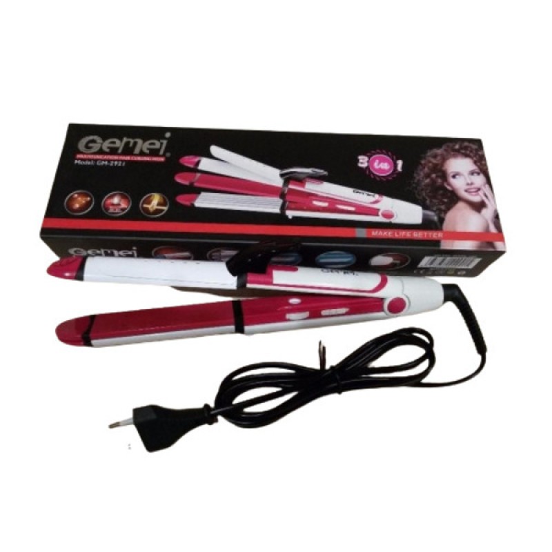 Плойка 4в1 стайлер, праска, щипці, гофре для волосся Gemei GM-2921