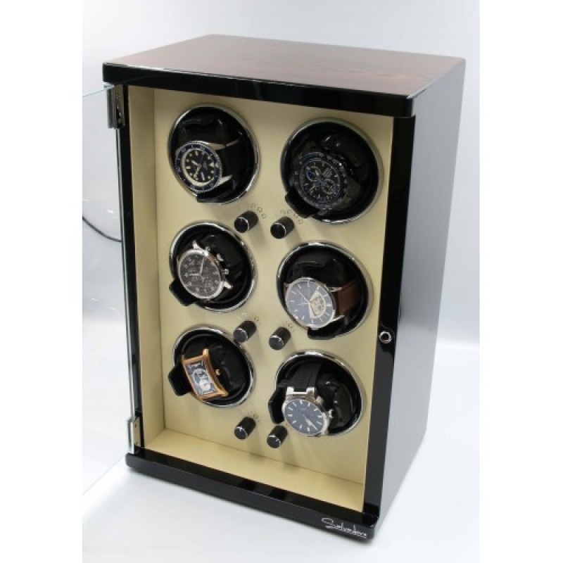 Шкатулка Salvadore для підзаводу 6 годинників SL/3060-BRW 6X6 Коричневий