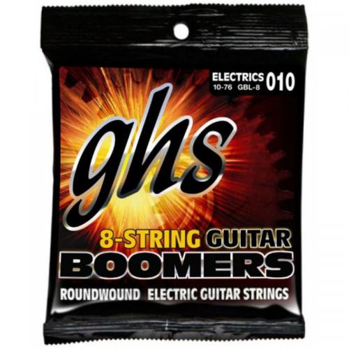Струни для електрогітари GHS GBL-8 Boomers Light Electric Guitar 8-Strings 10/76 Струни для електрогітари GHS GBL-8 Boomers Light Electric Guitar 8-Strings 10/76