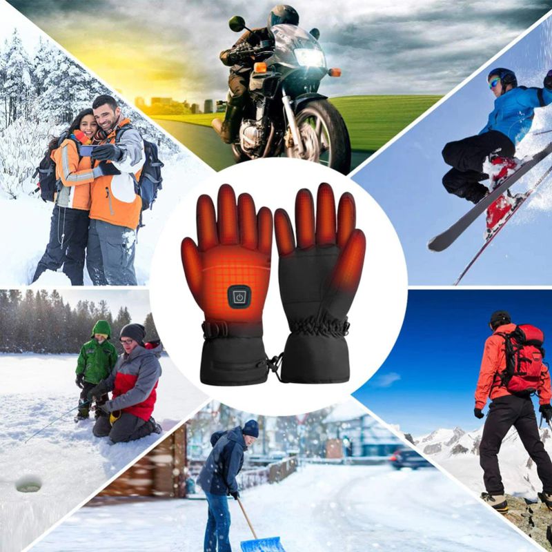 Рукавички з підігрівом на батарейках АА до 50 градусів Luckstone WarmSpace HE400, 3 температурні режими, розмір L