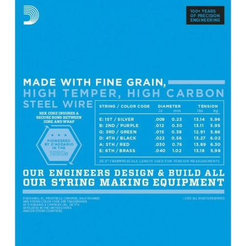 Струни для електрогітари D'Addario EXL120BT Nickel Wound Balanced Tension Super Light Electric Strings 9/40 Струни для електрогітари D'Addario EXL120BT Nickel Wound Balanced Tension Super Light Electric Strings 9/40