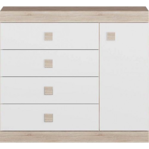 Комод для рещей Еверест Соната 5 Сонома + білий (Son-1) Комод для рещей Еверест Соната 5 Сонома + білий (Son-1)