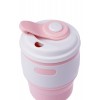 Складана силіконова склянка з кришкою Tonna Barrel MARSHMALLOW