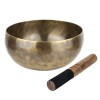 Тибетська співоча чаша Singing bowl Ручна холодна ковка 23,3/23,3/11,5 см Бронзовий (27410) в інтернет супермаркеті PbayMarket!