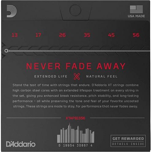 Струни для акустичної гітари 6 шт D'Addario XTAPB1356 XT Phosphor Bronze Medium 13/56 Струни для акустичної гітари 6 шт D'Addario XTAPB1356 XT Phosphor Bronze Medium 13/56