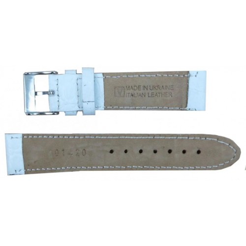 Ремінець для годинника Mykhail Ikhtyar 20 мм Білий (S001-20S white) Ремінець для годинника Mykhail Ikhtyar 20 мм Білий (S001-20S white)