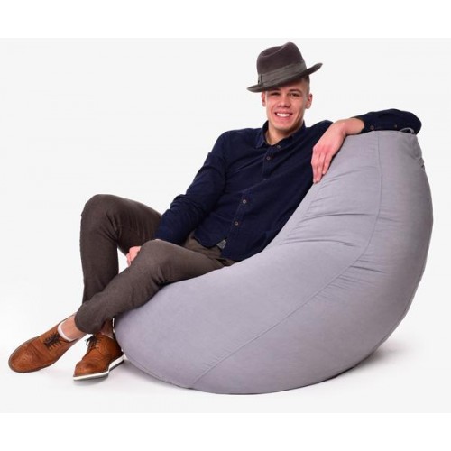 Крісло Мішок Груша Велюр 150х100 Студія Комфорту Великий сірий Крісло Мішок Груша Велюр 150х100 Студія Комфорту Великий сірий