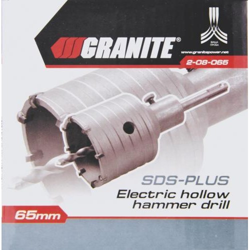 Свердло корончате GRANITE для бетону 65 мм 8 зубців з хвостовиком 22х110 мм SDS-PLUS 2-08-065 Свердло корончате GRANITE для бетону 65 мм 8 зубців з хвостовиком 22х110 мм SDS-PLUS 2-08-065