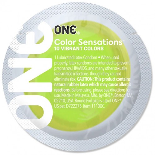 Презерватив ONE Color Sensations - Roll ONE on (Green) 1 шт