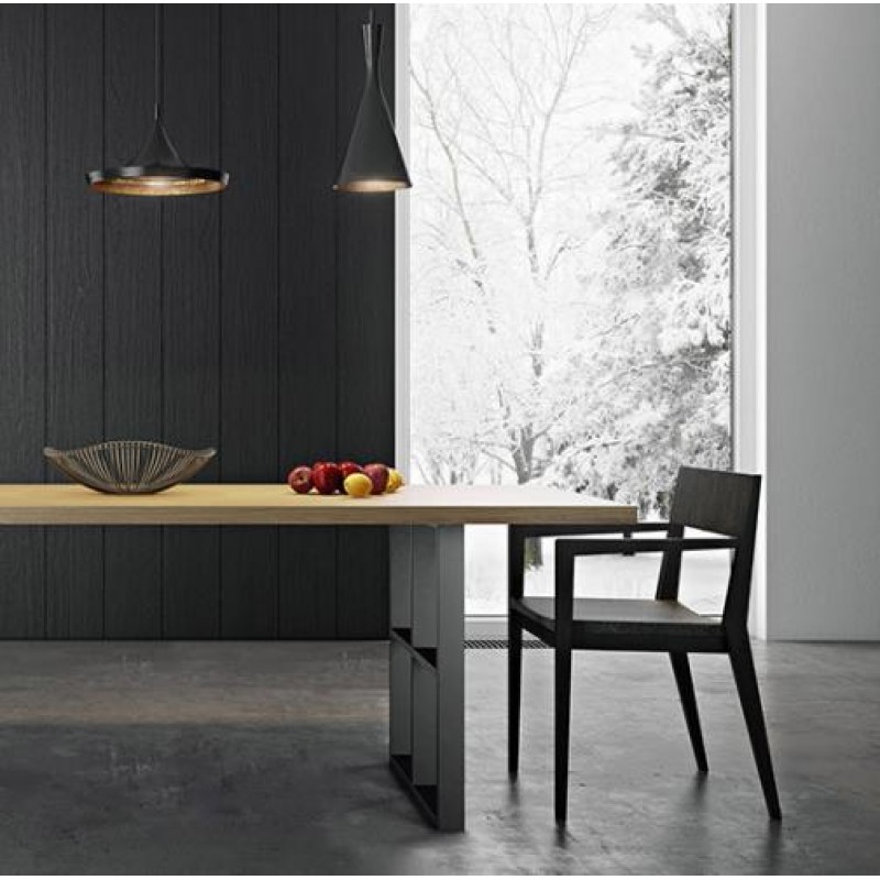 Обідній стіл у стилі Loft NS-1116 780x2000x850 мм Черный